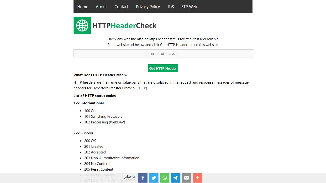 HTTP / HTTPS Header Check