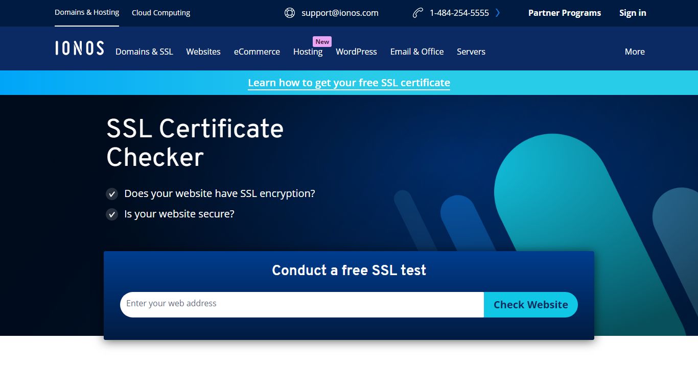 SSL Checker | Free online SSL Certificate Test for your website | IONOS